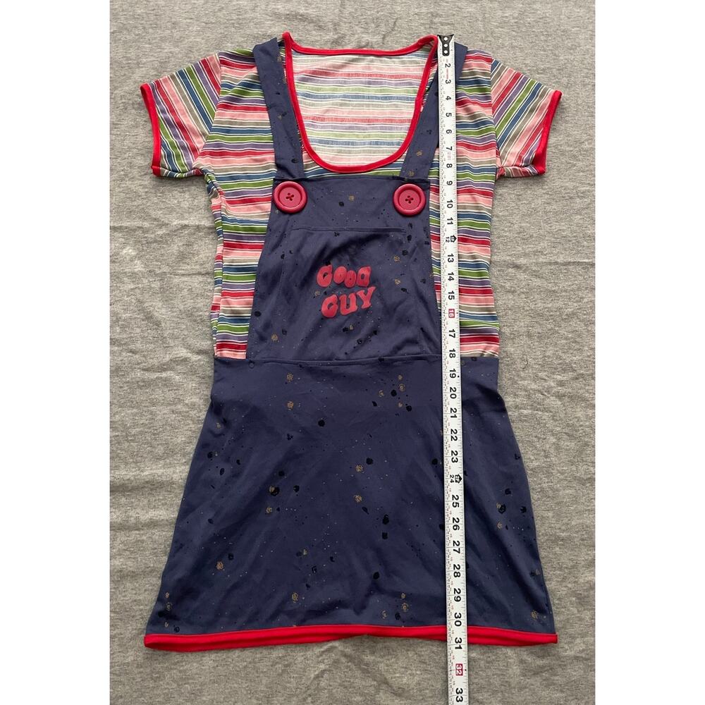 Chucky Good Guy Womens Size L Blue Red Halloween Costume - Picture 8 of 10